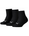 Puma Quarter Kids Socks Pack of 3 Black