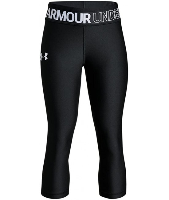 Under Armour Heat Gear Junior 3/4 Capri Running Tights Black