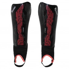 Precision Origin.0 Ankle Shin Guards Black Red