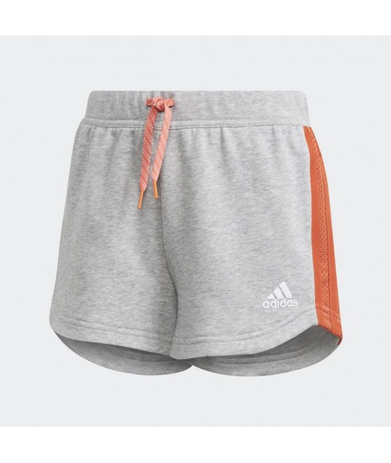Adidas Essentials 3-Stripes Girls Shorts Grey