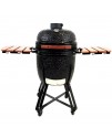 SAC 21" KAMADO Ceramic BBQ Grill Oven, Black