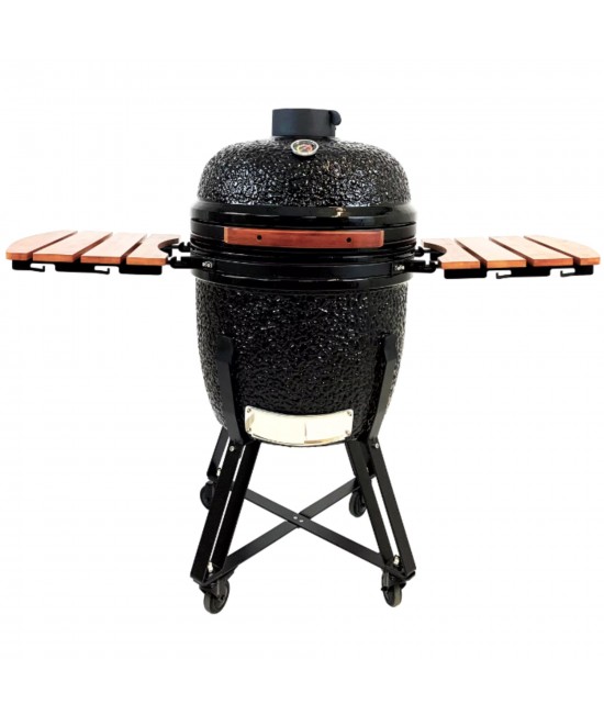 SAC 21" KAMADO Ceramic BBQ Grill Oven, Black