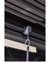 Sac Aluminium Louvre Pergola 3m x 3m, Adjustable Roof, Including Curtain