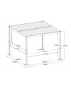 Sac Aluminium Louvre Pergola 3m x 3m, Adjustable Roof, Including Curtain