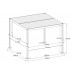 Sac Aluminium Louvre Pergola 3m x 3m, Adjustable Roof, Including Curtain
